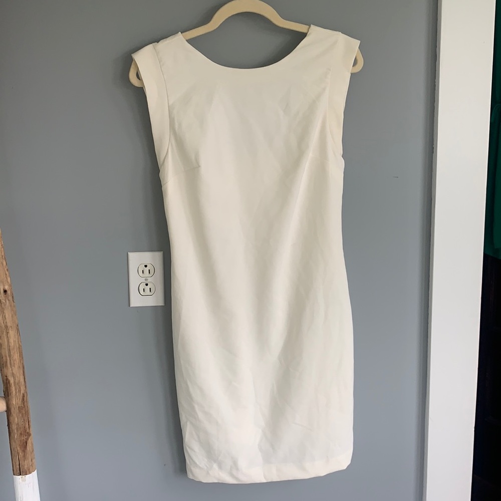 White square back dress
